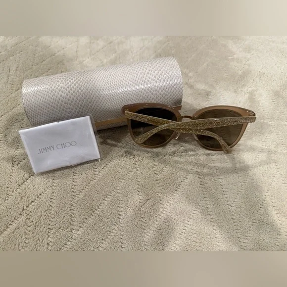 Jimmy Choo CADE/F/S Sunglass with Sparkle gold trim- Brand New display picture 3